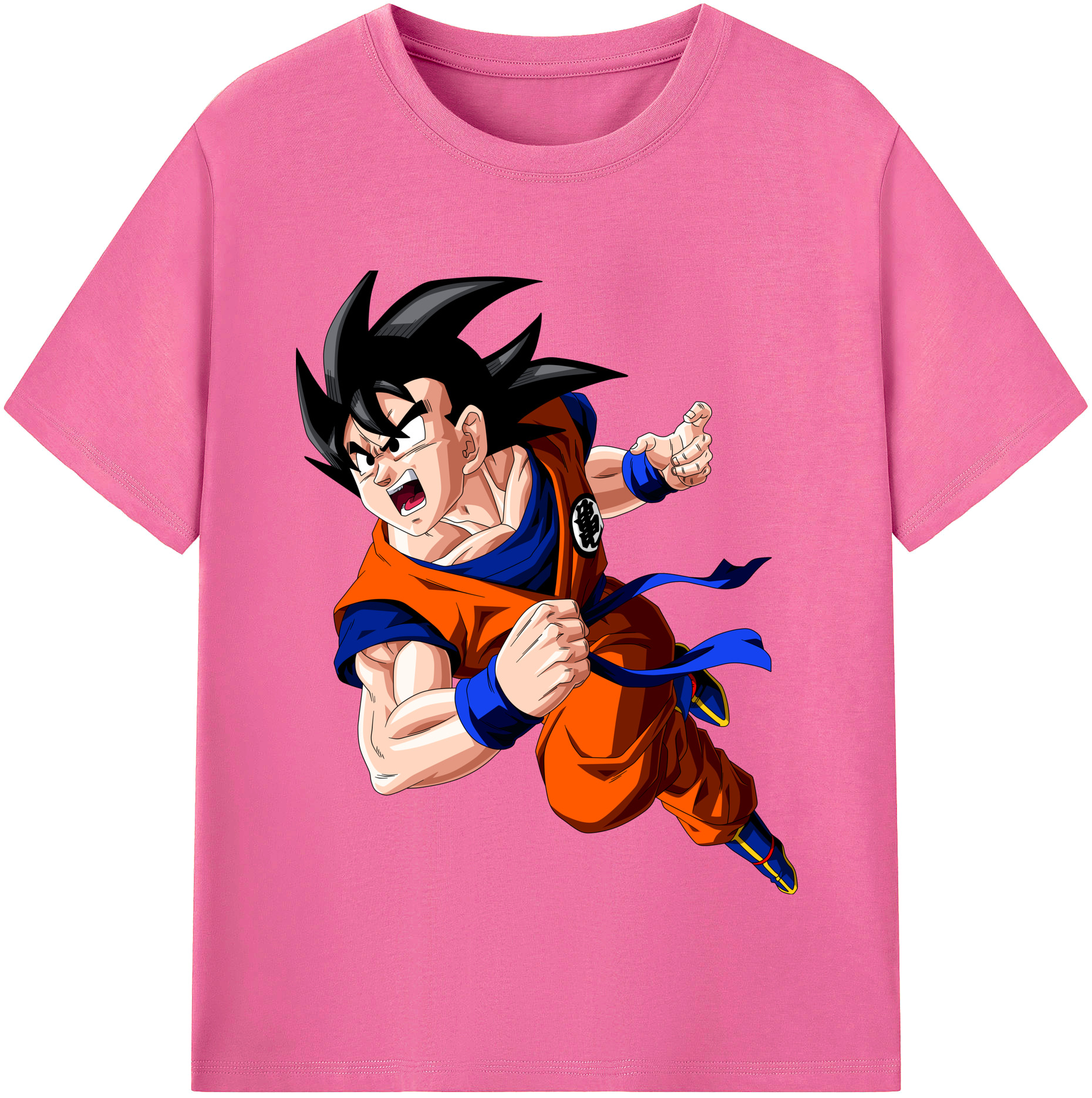 （画像用） ドラゴンボール 孫悟空（そん ごくう）Son Goku カカロット DRAGON BALL Kakarotto レディースカジュアルプリントTシャツ（綿100％）